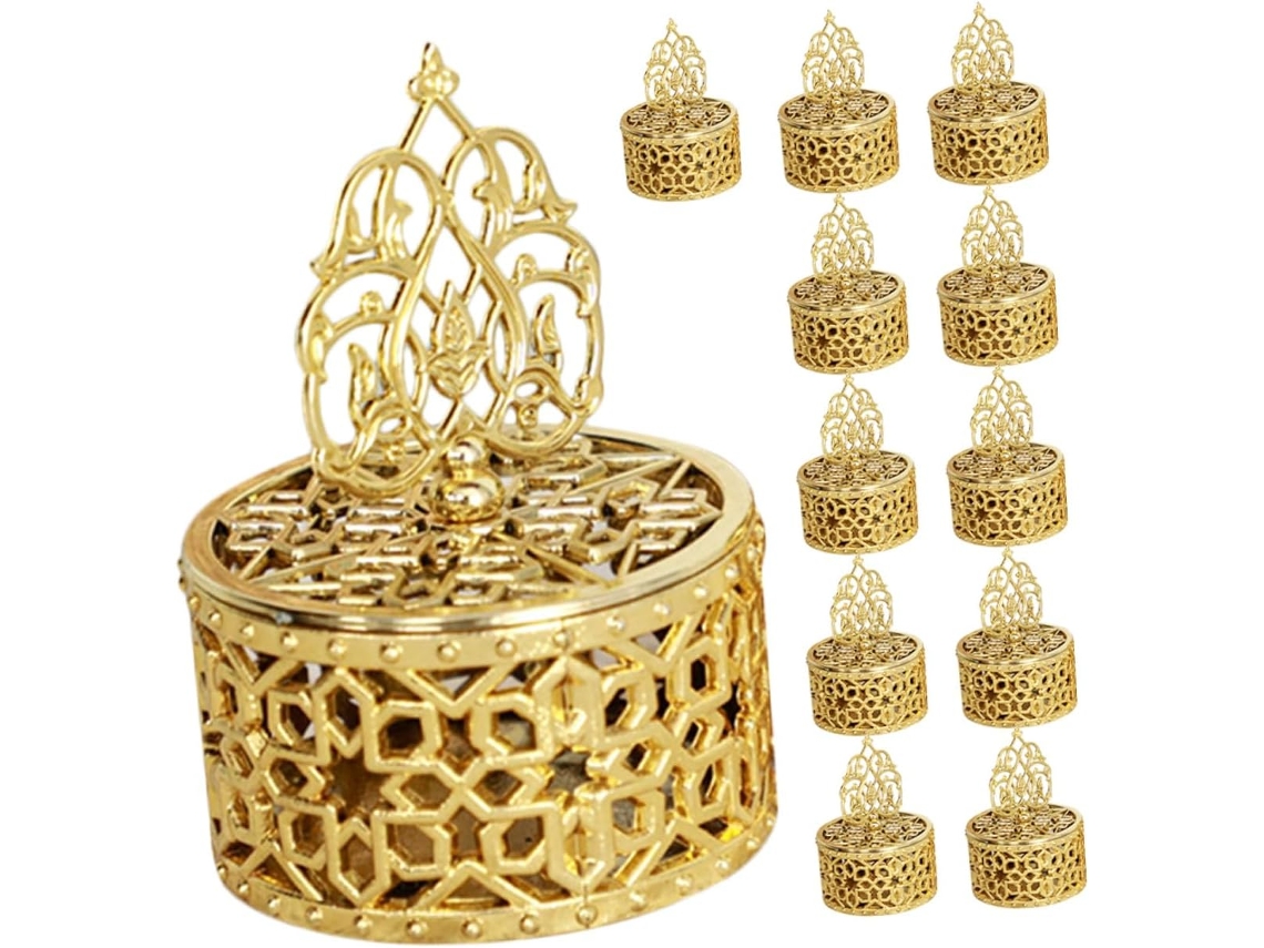 Conjunto De 12 Caixas Doces Douradas Kichvoe, Estilo Torre Oca, Pequenas E Elegantes, Ideais Para Lembrancinhas De