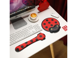 Almofada HEXINYIGJLY Apoio Punho Teclado Rato Espuma Memória para Gaming, escritório Joaninha | HEXINYIGJLY