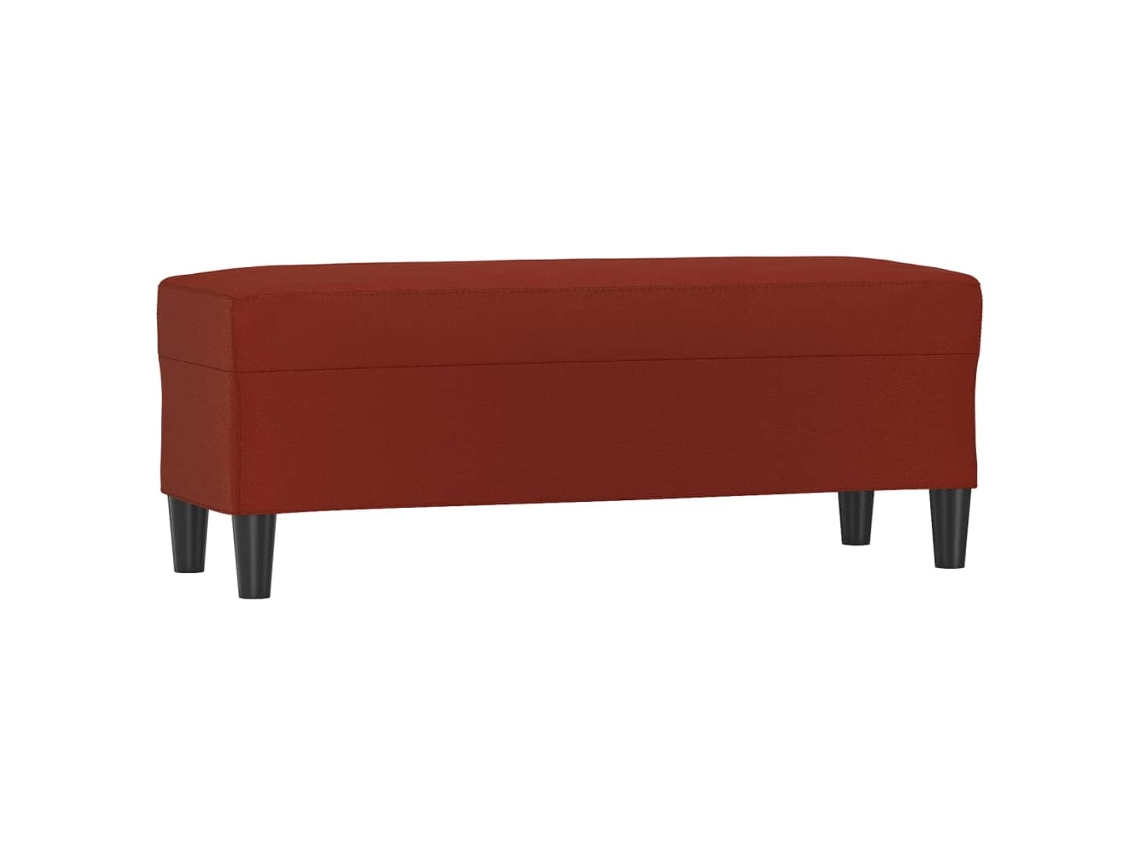 Banco Vidaxl Vermelho Couro Sintético (100 X 35 X 41 Cm)