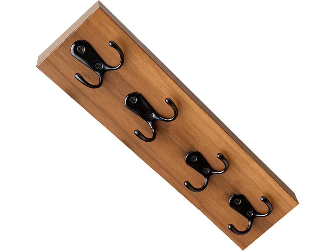 Suporte De Parede Decorativo Em Madeira, Estilo Fazenda, Com Cabide Vertical Para Carteiras E Bolsas, Ideal Para Hall De