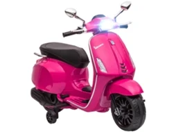 Scooter Elétrica 6v, Mp3, Usb, Farol, 2 Rodas Apoio, 107×47×73cm, Rosa