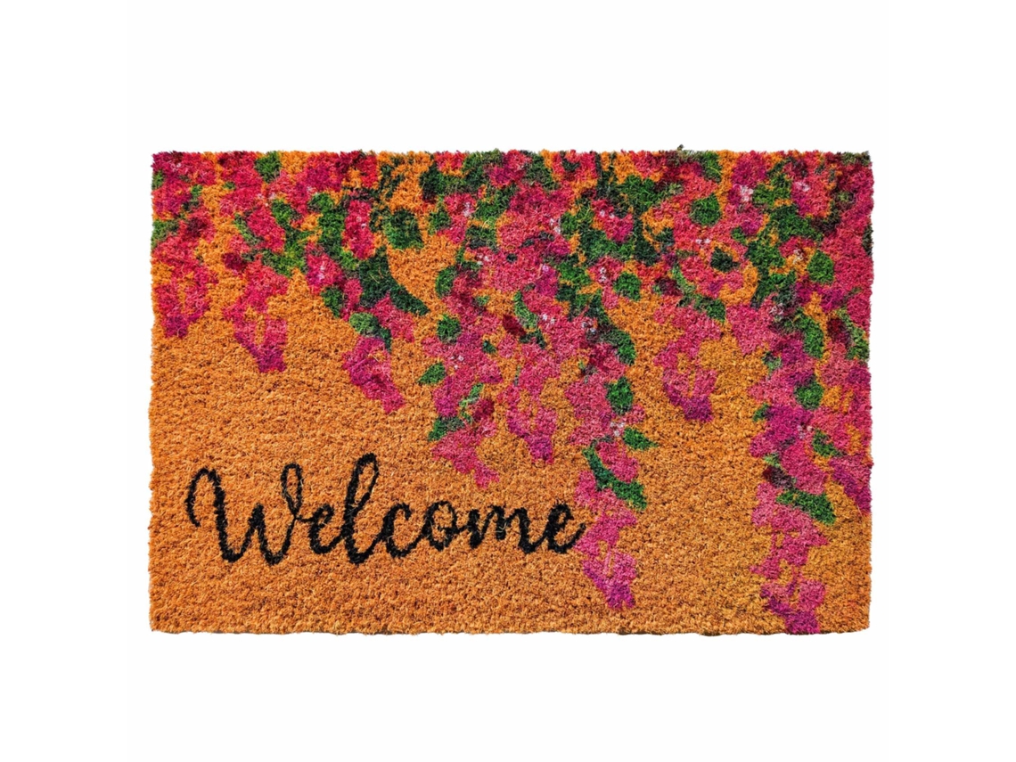 Tapete De Coco De Boas-vindas Com Base Pvc Antiderrapante 60x40 Cm