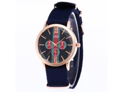 Reloj De Pulsera Analógico De Cuarzo Unisex Con Correa De Nailon Azul