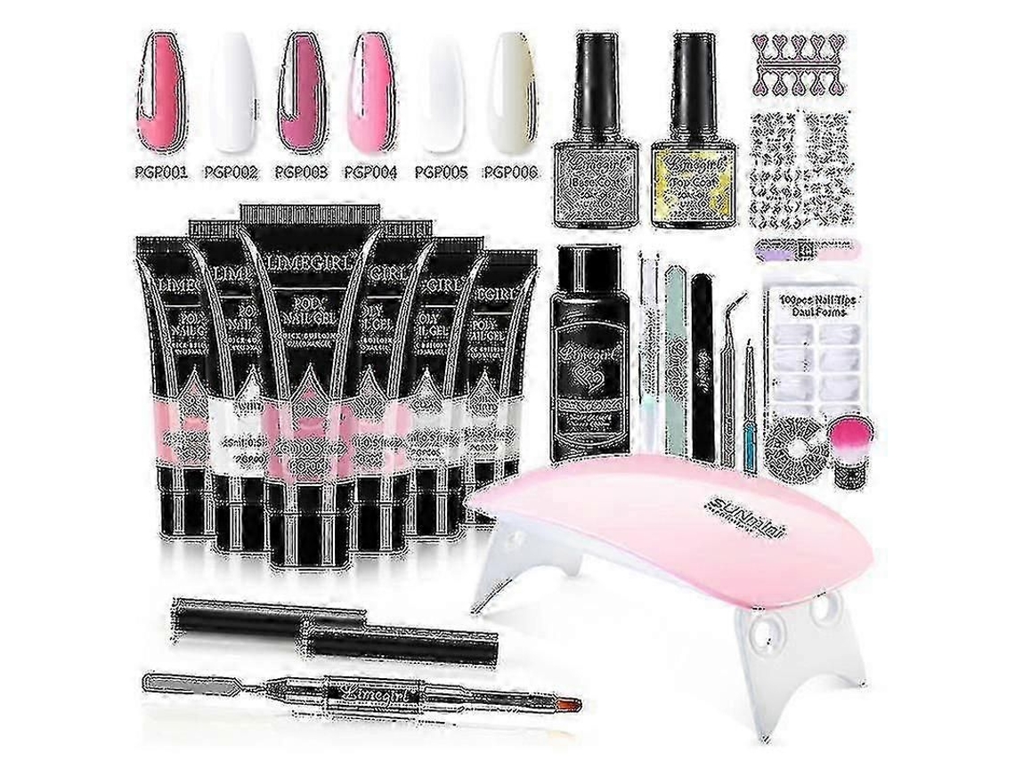 Kit de Nail Art com Lâmpada Uv/led, Secador Unhas, Conjunto Unhas Artificiais, Esmalte em Gel, Ferra Mentas para GOKOCO
