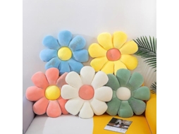 Almohada de Flor Margarita, Pequena, Suave, 38x38cm, Branco | S/MARCA