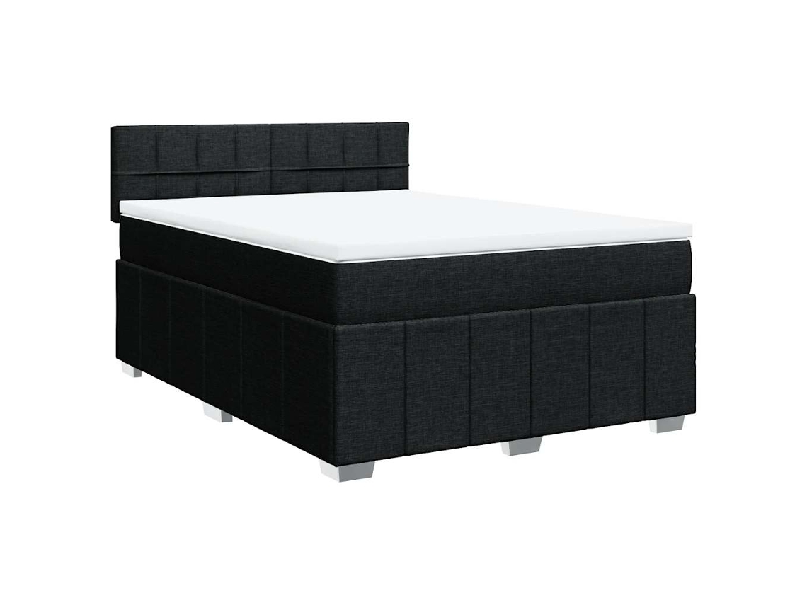 Box Spring Bed, Box Spring Beds Vidaxl Preto Tecido (140  X  200  Cm)