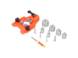 Conjunto de brocas diamantadas para corte de azulejos cerâmicos com guia (laranja)