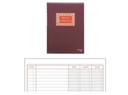 Livro de Contas Dohe 09908 Castanho-Avermelhado A4 100 Folhas