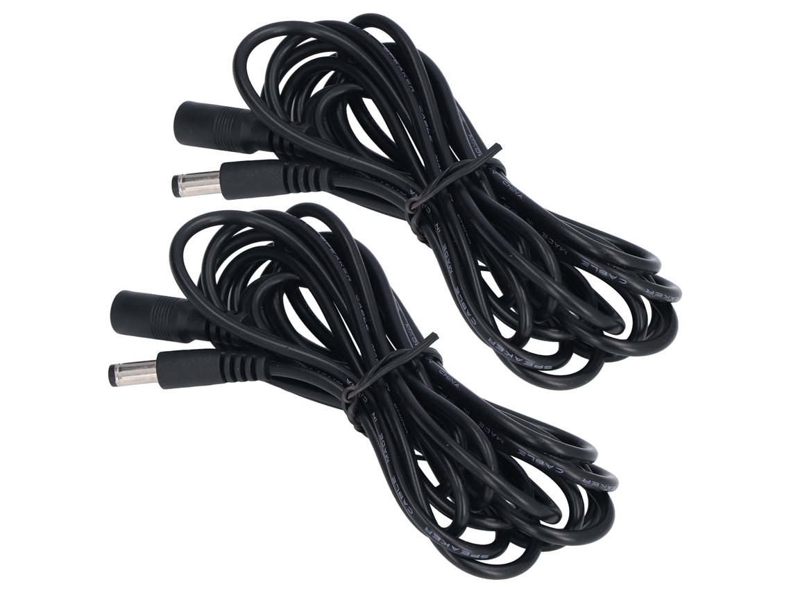 Cabo De Extensão Para Luz Solar Led 2pcs 5.5x2.1mm Dc12v 24v Conexão De Energia