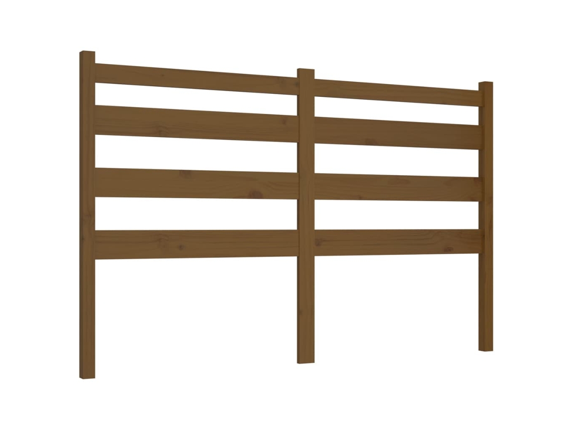 Cabeceira de Cama em Pinho Maciço Castanho Mel MAISON EXCLUSIVE (141x4x100 cm)