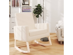 Vidaxl Cadeira De Baloiço Tecido Creme