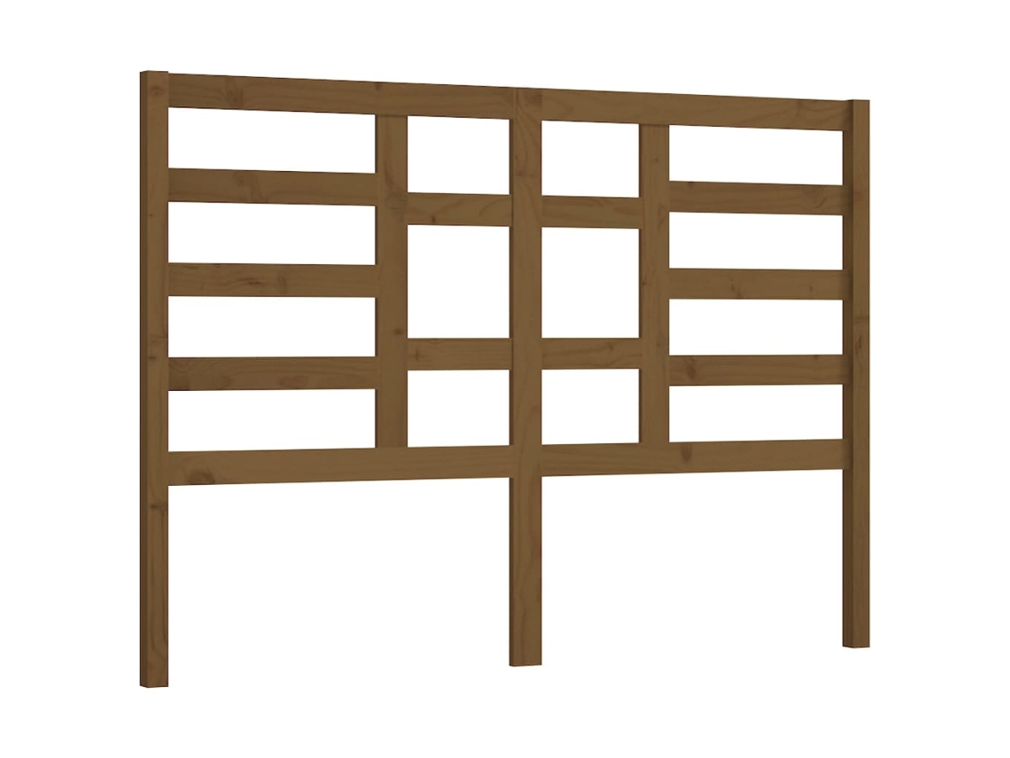 Bed Headboard, Bed Headboards Vidaxl Marrom Madeira De Pinho (126 X 104 Cm)