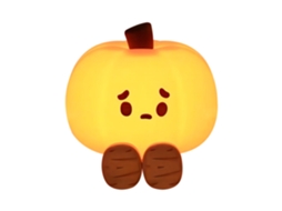 Luminária noturna em formato de abóbora de Halloween, base de silicone, com dimmer e temporizador integrados. MDUG