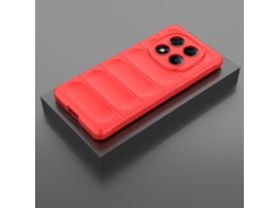 Capa Hexinyigjly Para Xiaomi Redmi Note 15 Pro Plus 5g Antichoque Com Toque Sensorial Vermelho