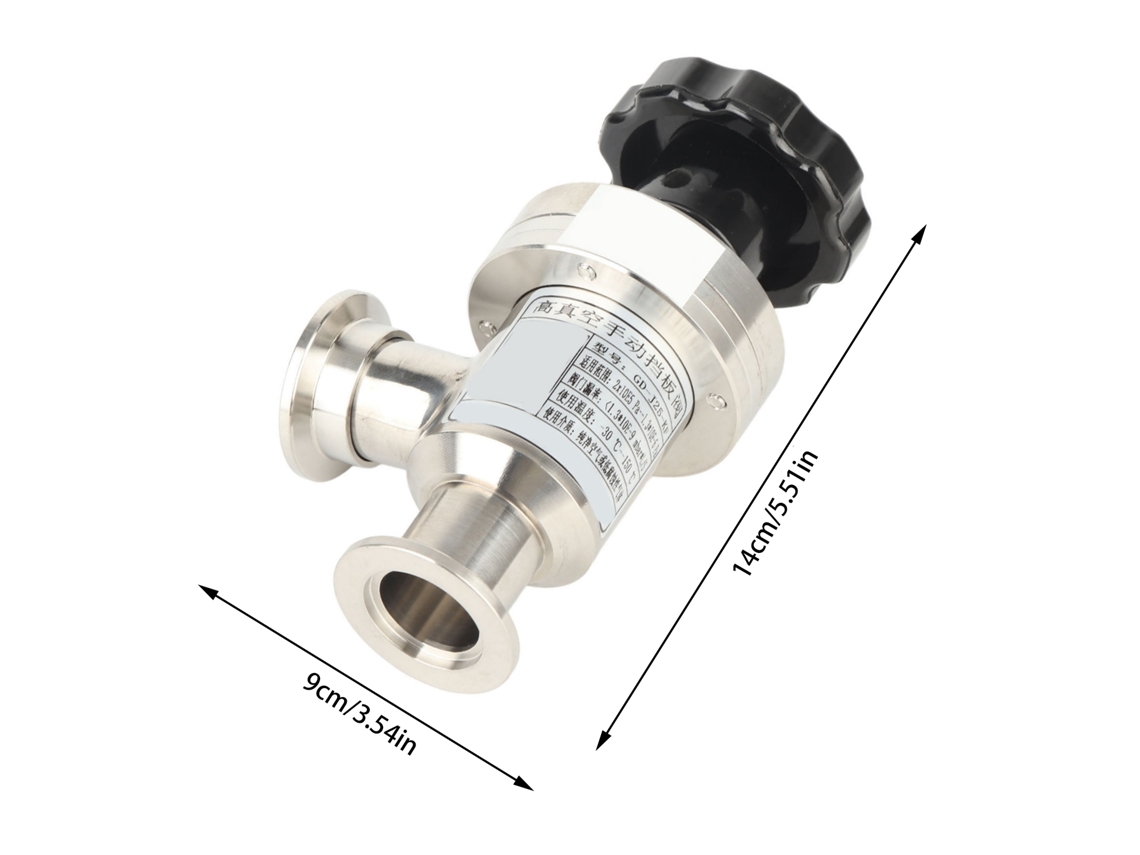 Válvula De Isolamento Laxiscreed Kf25 Em Aço Inoxidável 304 Para Alta Precisão E Controle De Vácuo
