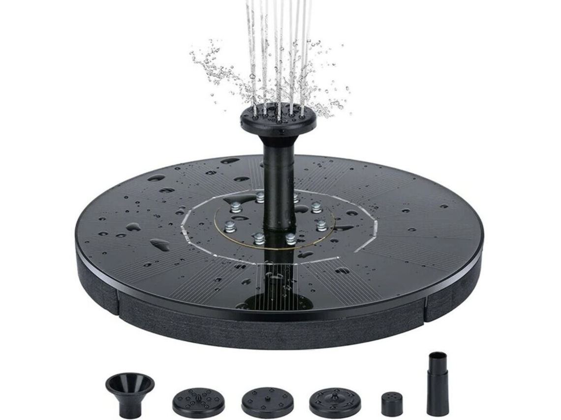 Fonte Solar Externa de 16 Cm, Bomba Embutida, para Jardim e Pátio, Decoração Aquática Elegante, Comprimento: 17 Cm, Largura: 17 Cm AQUAFORGE