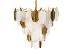 Lustre Beliani Aguirre De Vidro Latão 46x46x107