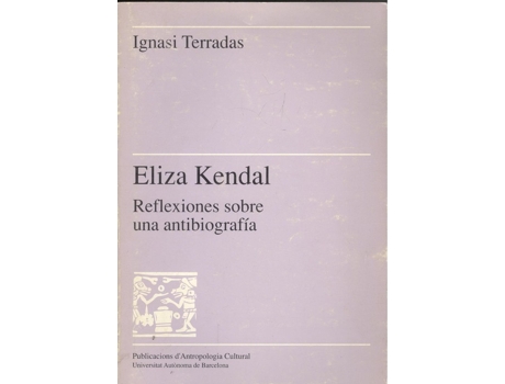 Livro Eliza Kendall de Ignasi Terradas (Espanhol)