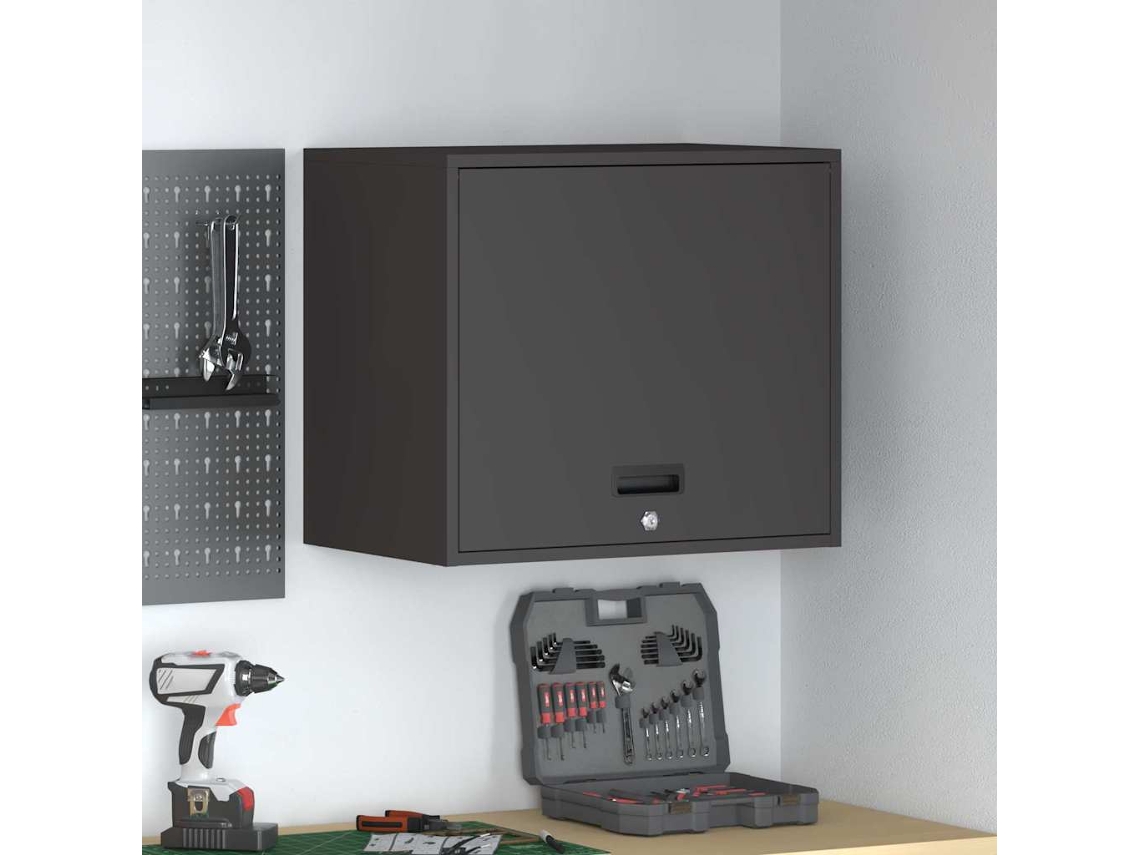 Vidaxl Armário De Parede Para Garage Preto 60 X 40 X 53 Cm