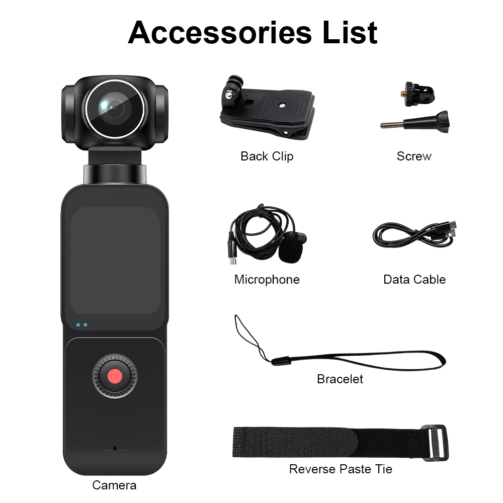 (16g) Câmera De Ação 5k Ultra Hd, Tela Sensível Ao Toque De 1,69 Polegadas, 270°, Câmera Veicular Para Capacete/bicicleta