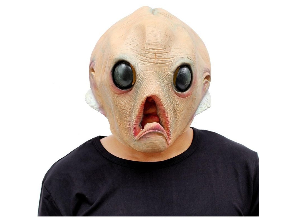Máscara De Alien Et De Látex Cabeça Inteira Para Festa De Halloween Terror Assustadora