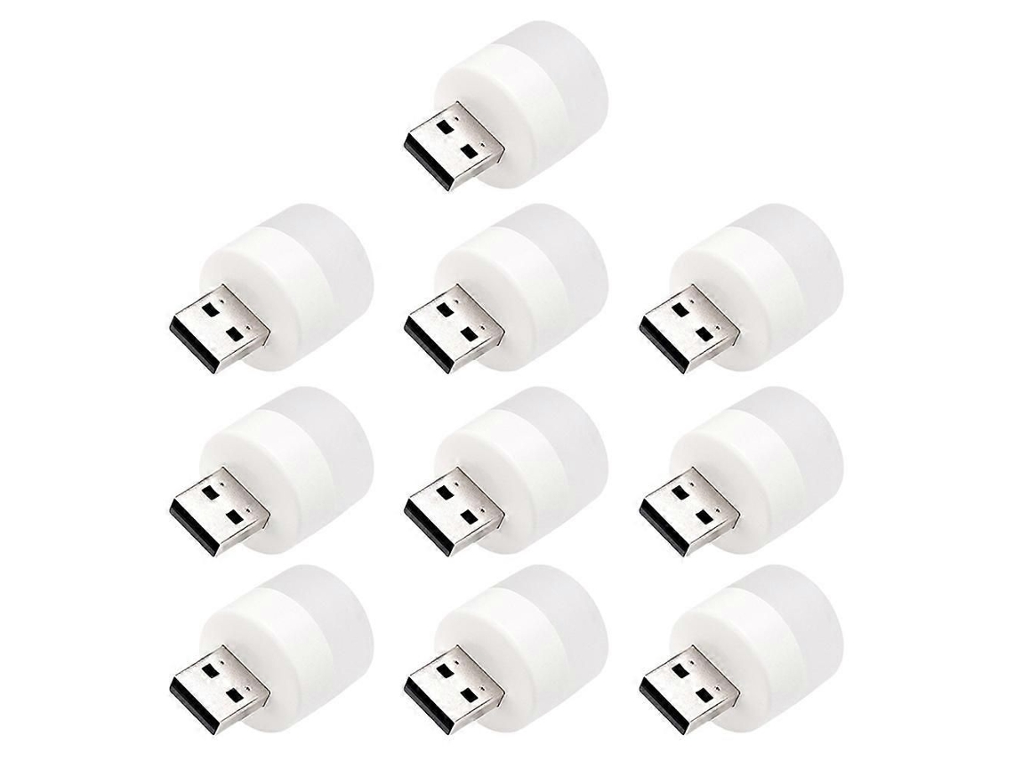 10 Luminárias Usb Mini Com Luz Ambiente Para Veículos