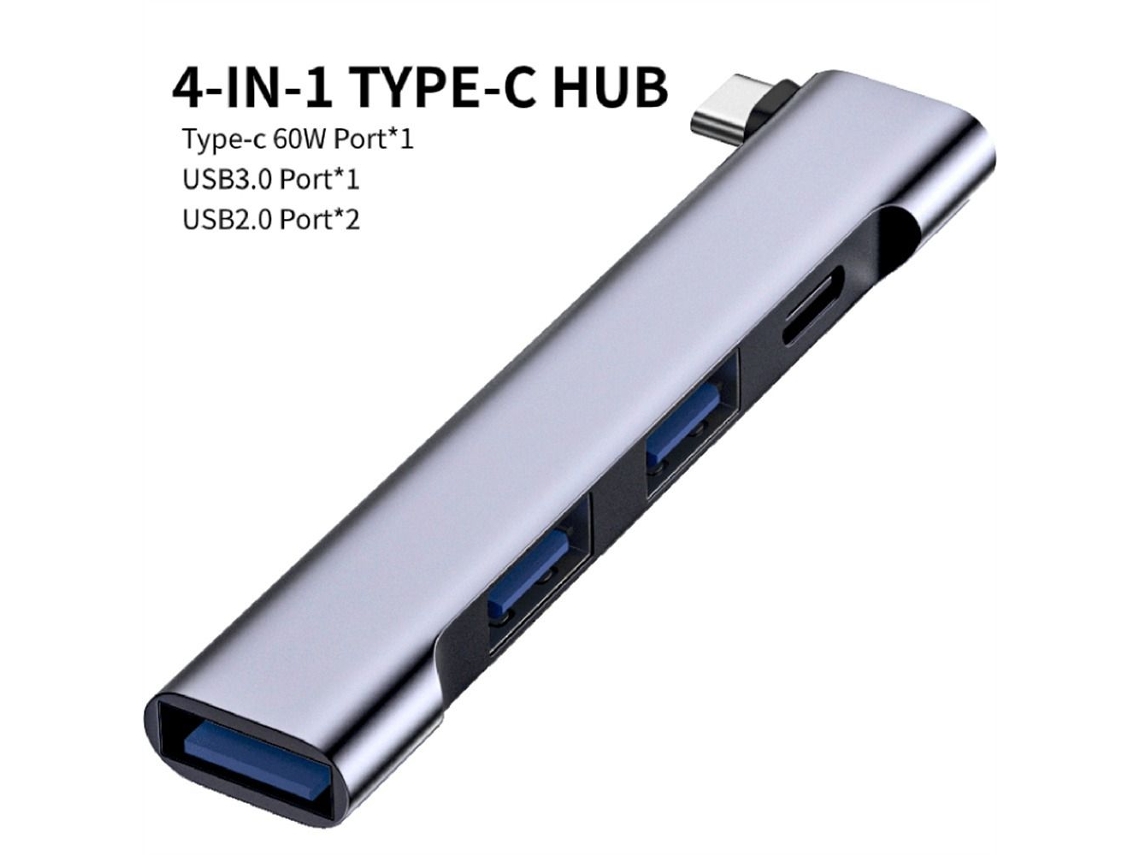 Hub Usb C 4 Em 1, Estação De Acoplamento Usb 3.0 Universal Aquaforge