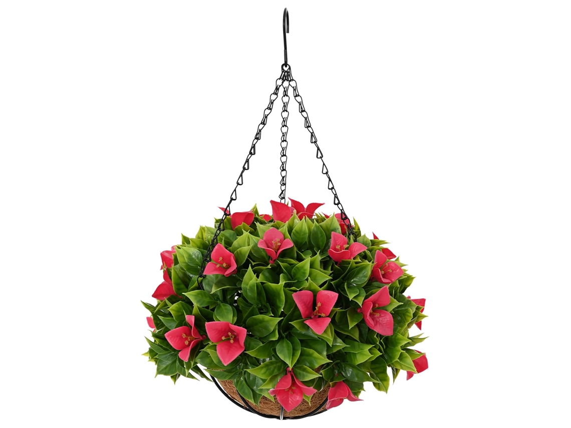 Conjunto 1 Flores Artificiais Vidaxl Rosa Polietileno (33 X 33 X 44 Cm)