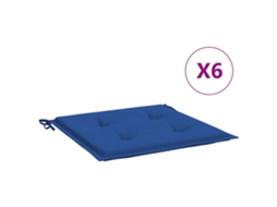 Chair Cushion, Chair Cushions Vidaxl Azul Tecido (50 X 50 X 4 Cm)