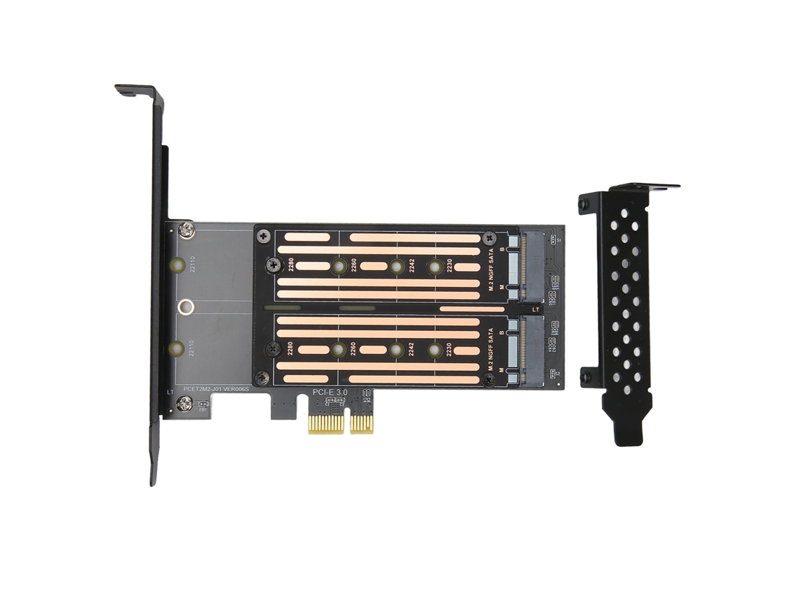 Adaptador M.2 Sata Ssd Ngff Para Pcie Adaptador Dual M.2 Pcie Cartão Adaptador Até 6gbps Plug And Play