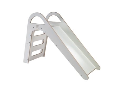MEOWBABY Escorrega de Madeira para Quarto de Bebé 87X46Cm Montessori Branco