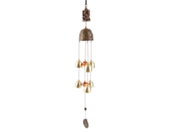 Ornamento De Parede Sino De Sorte Feng Shui Decor Casa Folhas