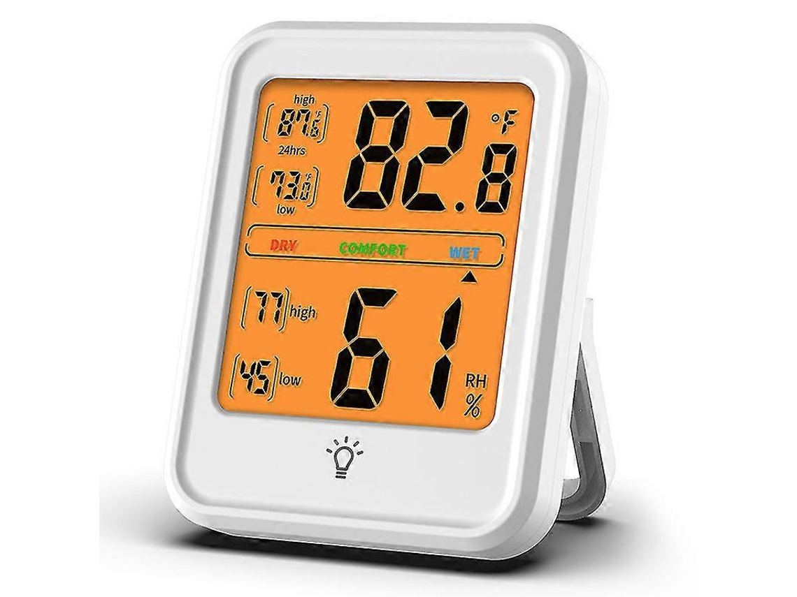 Termômetro E Higrômetro Portátil Eletrônico Digital Para Ambientes Internos, Elegante E Branco. Nostalgia88