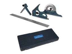 Conjunto Régua Protractor Ângulo 180º Aço Inox Universal