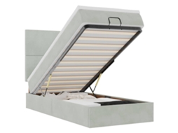 Ottoman Bed, Ottoman Beds Vidaxl Cinzeto Veludo (100 X 200 Cm)