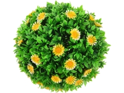 Bola Decorativa Com Flores Artificiais De Margarida Amarela, 30 Cm De Diâmetro, Planta Topiária Redonda...