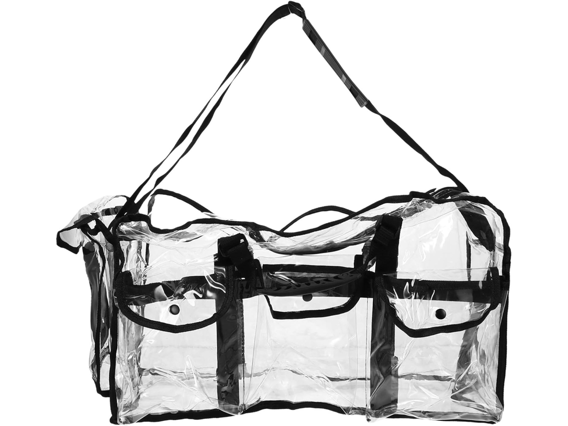 1 Bolsa De Viagem Grande Multifuncional Transparente Em Pvc Para Armazenamento