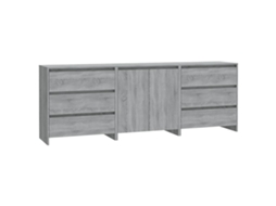 Sideboard, Sideboards Vidaxl Cinzeto Madeira Processada (n/a)