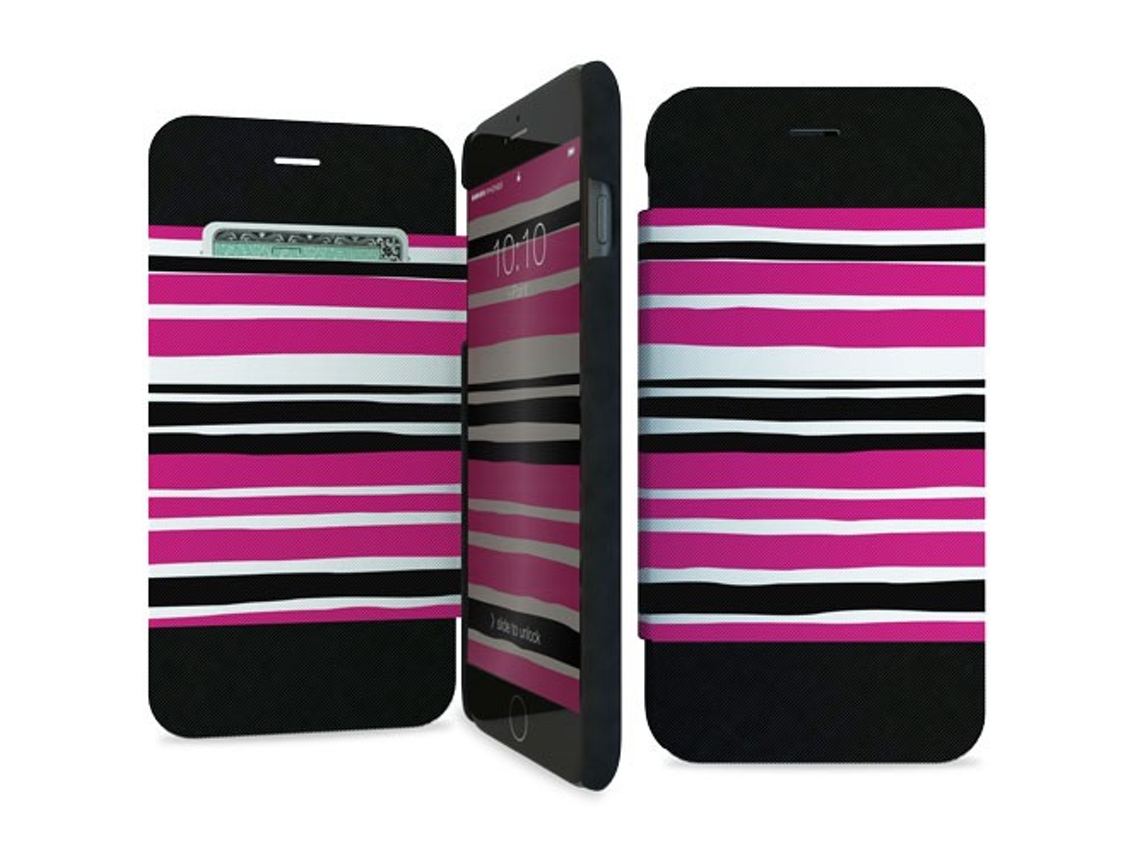 Capa iPhone 6, 6s, 7, 8 I-PAINT Stripes Rosa