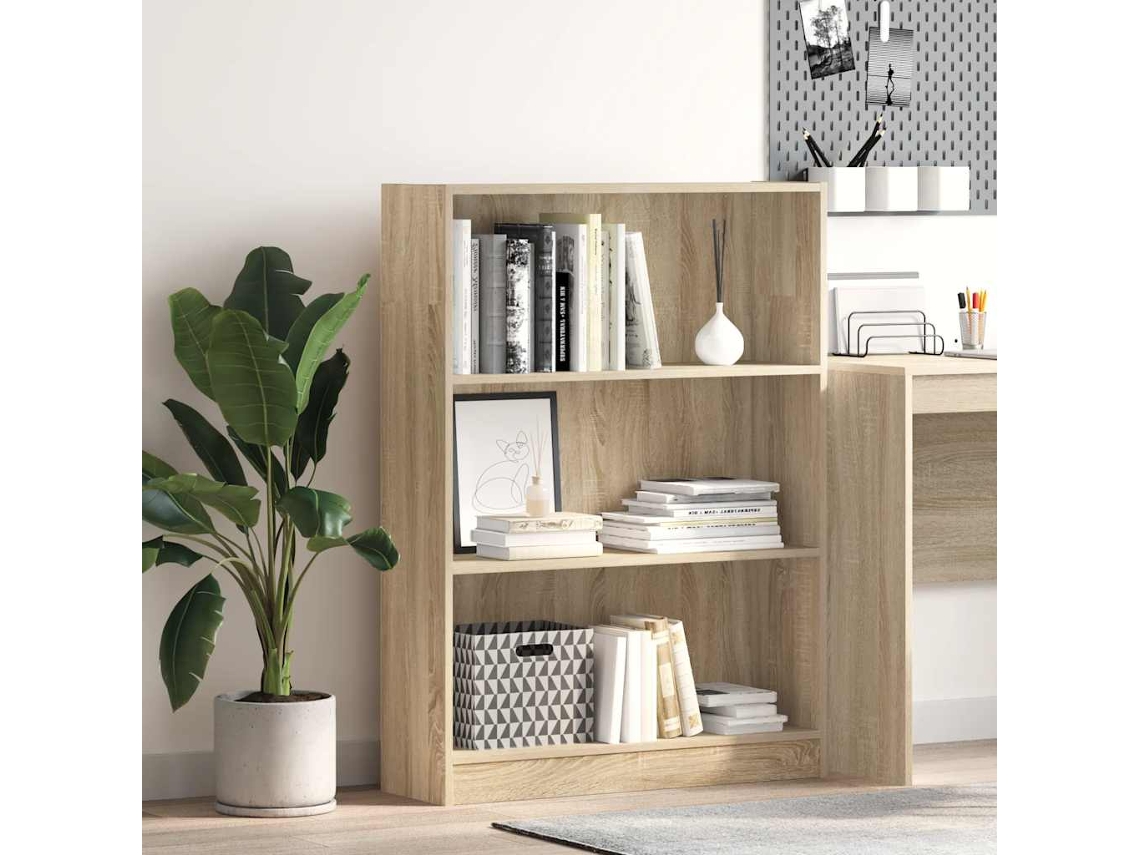 Vidaxl Estante 80x24x109 Cm Derivados De Madeira Carvalho Sonoma