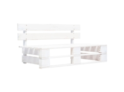 Vidaxl Banco De Paletes Para Jardim Madeira Branco