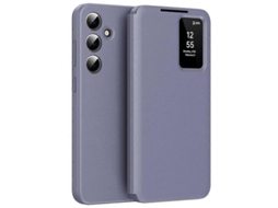 2026 capa de Couro com Janela Smart View e Porta cartões para Samsung Galaxy S25 Fe