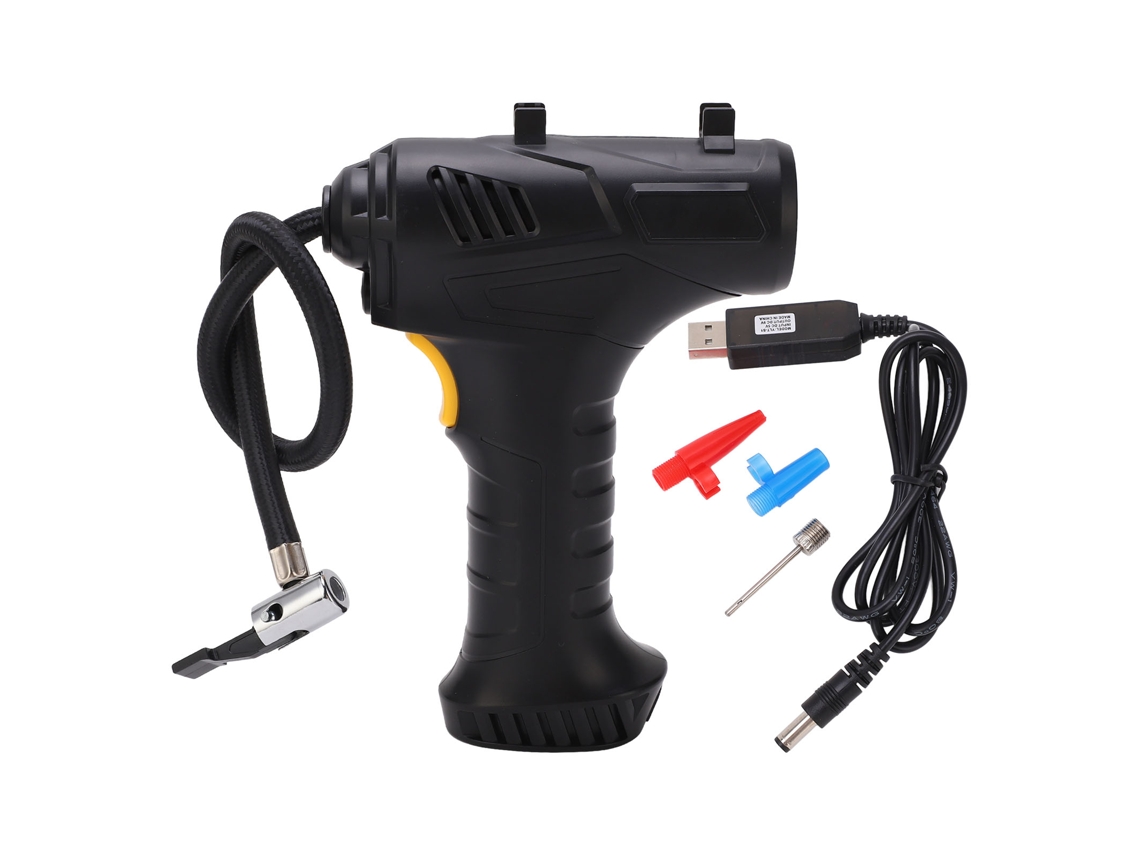 Inflador De Pneus Sem Fio Com Display Digital E Parada Automática 120w Para Carro E Bicicleta