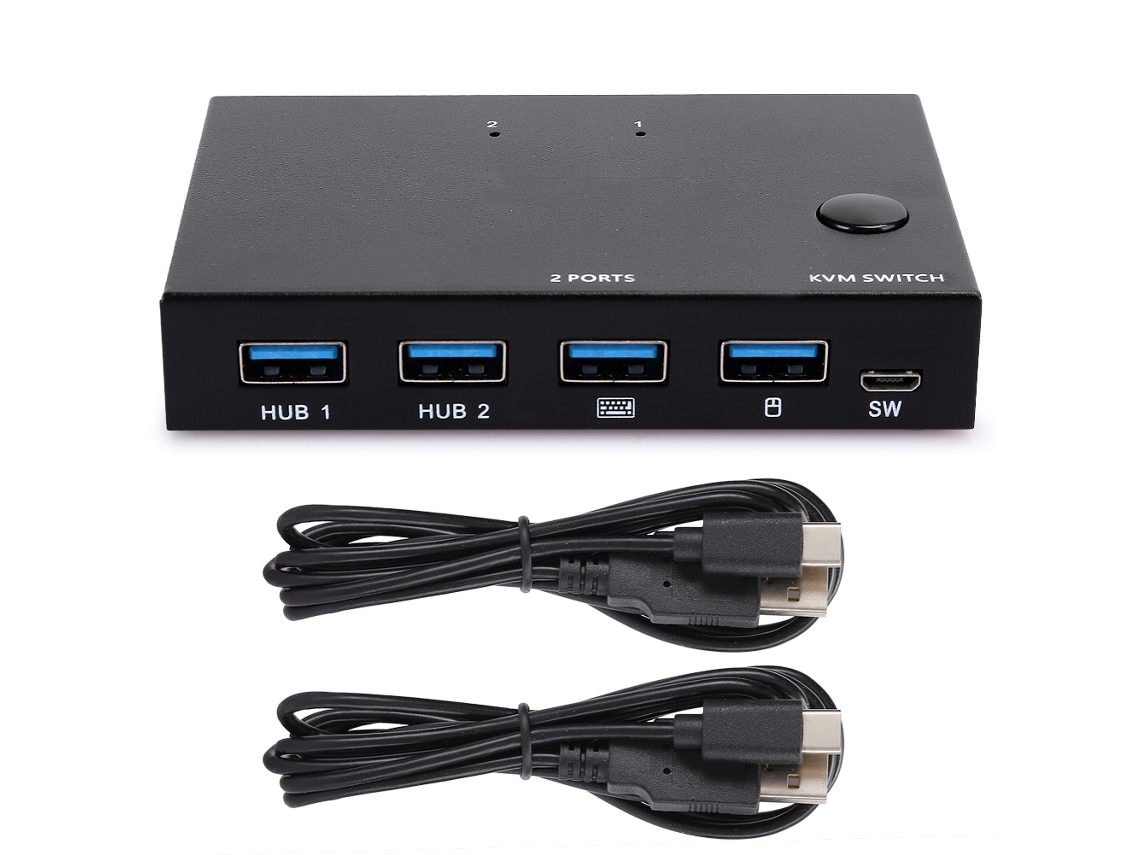 Conmutador Splitter Hdmi 4k 2 Entradas 1 Salida Acessórios De Computador Usb Preto