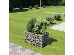Vidaxl Canteiro Elevado/cesto Gabião 90x50x50 Cm Aço Galvanizado