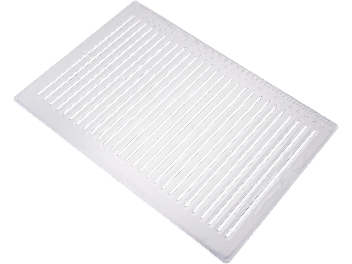 Régua de medição Toyvian em plástico transparente para desenho e testes, design durável e tamanho A4, ideal para a escola.
