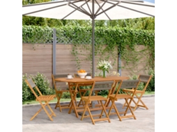 Vidaxl Cadeiras De Jardim Dobráveis 6 Pcs Madeira Acácia Maciça Cinza