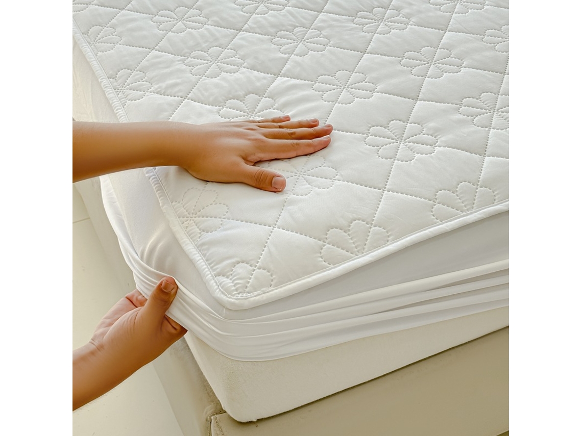 Capa De Colchão , 140x200cm , Serve Para Colchões De 5,1 A 30,5 Cm De Altura. Branco Hexinyigjly