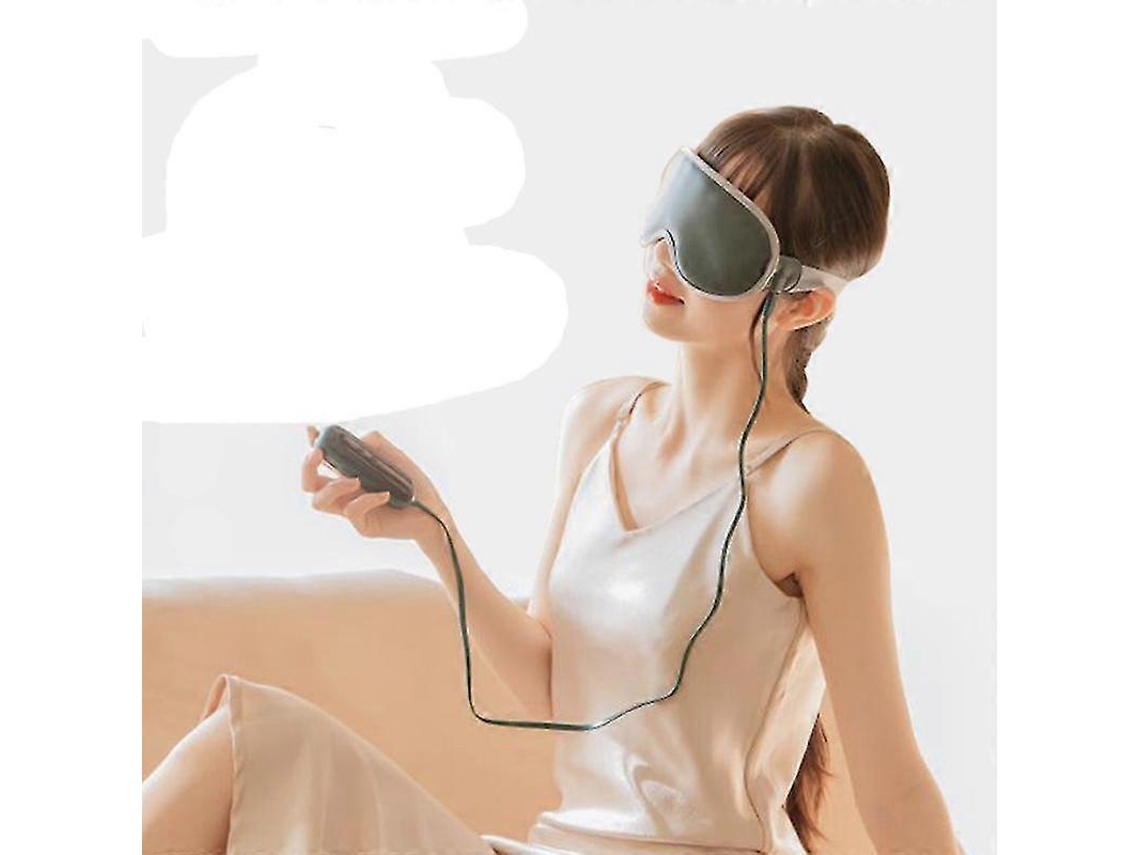 Máscara de Massagem para Olhos Ltcmfc, Massageador Ocular Compacto e Criativo com Aquecimento, Auxílio Silencioso, Verde