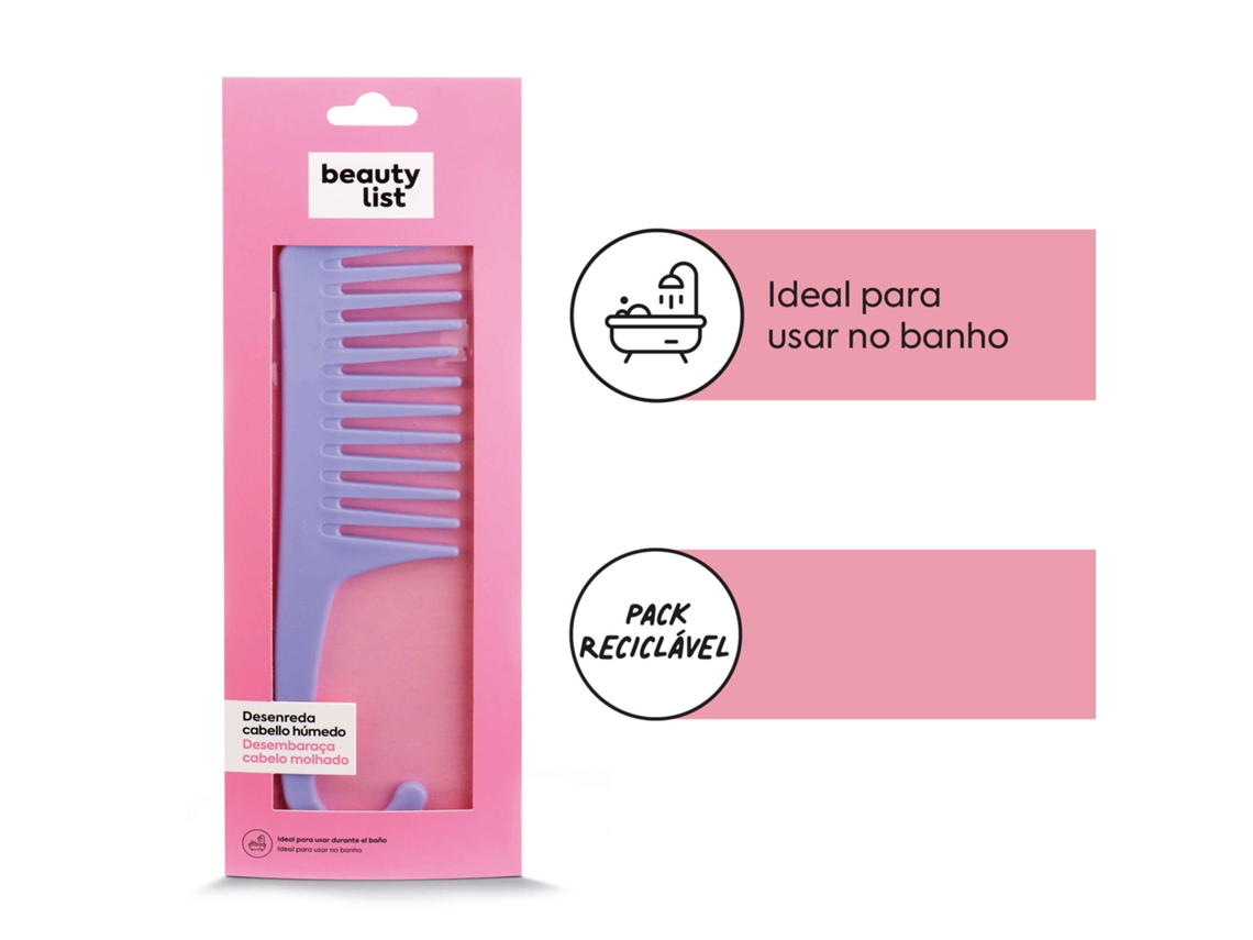 Pente de Desembaraçar Banho Lilás BEAUTY LIST